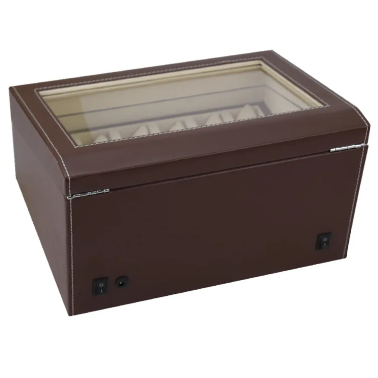 DHL-shipping-brown-Automatic-watch-winder-4-slient-motor-box-for-watches-mechanism-cases-with-drawer (2)