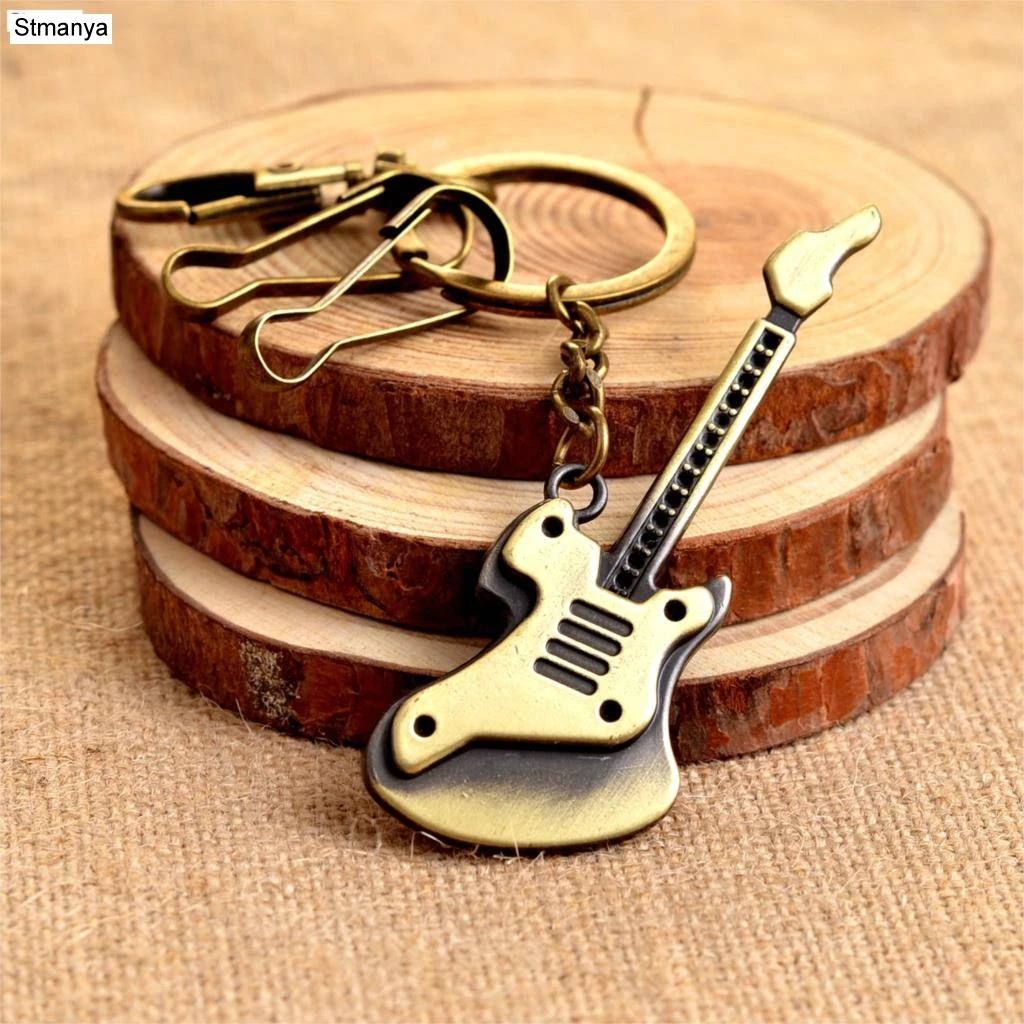 

Guitar Key Chain - New Design Retro metal Keychain Car Key Chain Key Ring Imitation Guitar Pendant For Promotional Gifts 17249