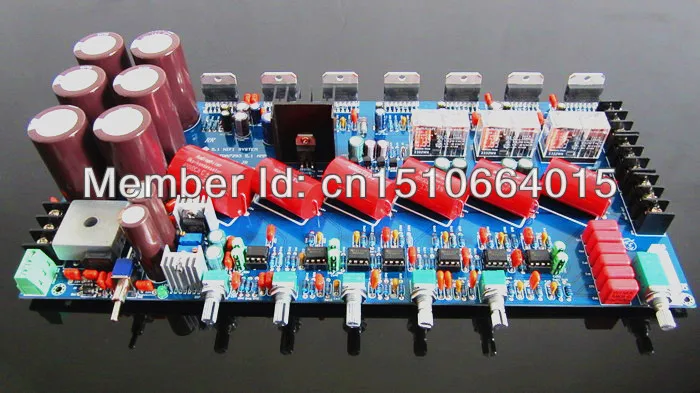 

5.1 hifi finish board 5.1 amplifier board with preamp large watt tda7293 subwoofer with protection diy Home video