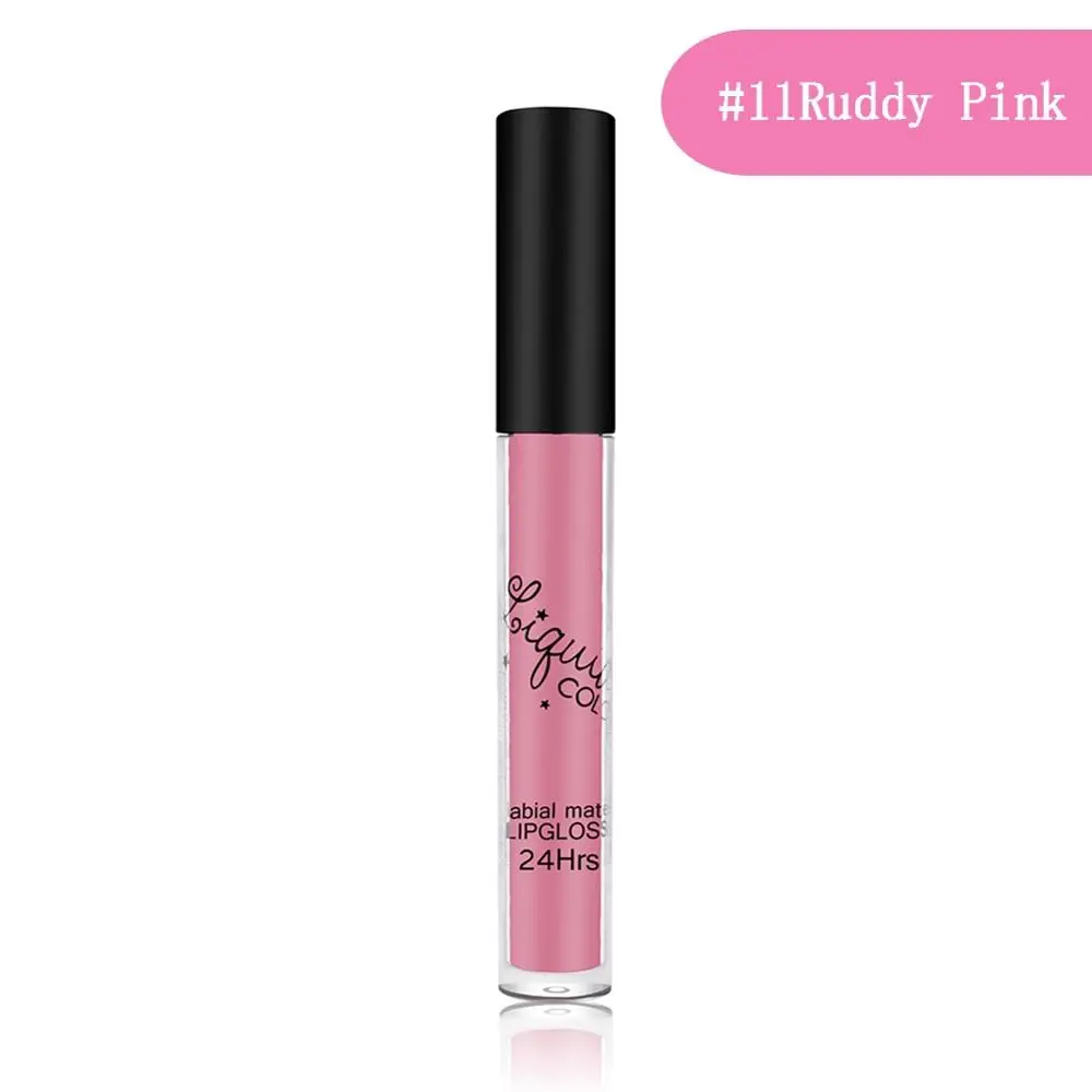 Matte Lip Gloss Sexy Liquid Lip Gloss Matte Long Lasting Waterproof Cosmetic Beauty Keep 24 Hours Makeup lip Gloss - Цвет: 11