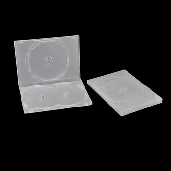 

2PCS Plastic Case Plastic Three Capacity Disc CD Holder DVD Case Storage Organizer Bag Outer Sleeve Box CD DVD Disc