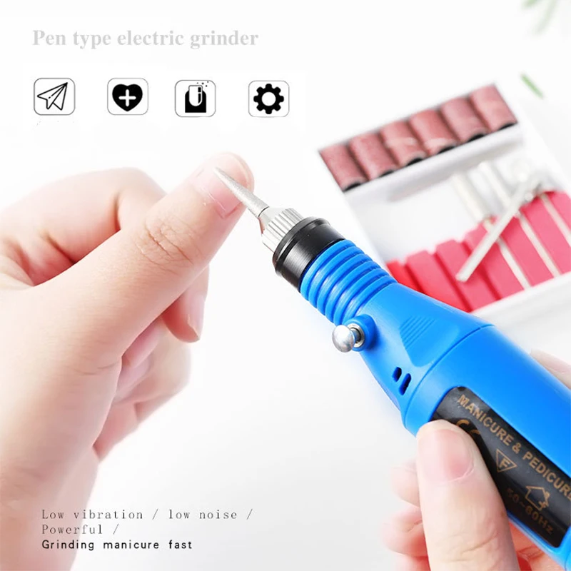 1Set Professional Electric Nail Drill Machine Manicure Machine Nail Art Pen Pedicure Nail File Nail Art Tools Kit Dropshipping