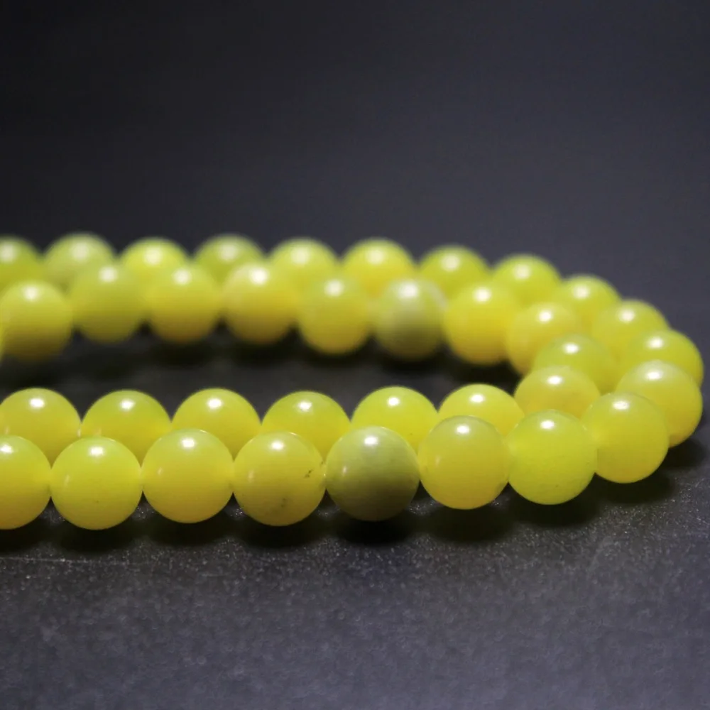 

Wholesale Lemon Stone Natural Stone Beads For Jewelry Making DIY Bracelet Necklace Material 4mm 6mm 8mm 10mm 12mm Strand 16''