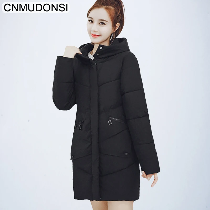 Winter Parkas Womens 2018new Cotton jacket Long coat Fur