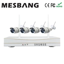 hot Mesbang  outdoor security camera system kits waterproof 720P 4ch cctv IP Camera kit Wireless free shipping by DHL