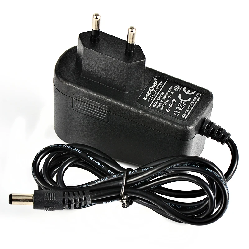 12v1a Новый AC 100 В-240 В конвертер Мощность адаптер DC 12 1A 1000ma Питание ЕС Plug 5.5 мм x 2.1