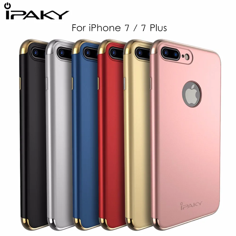 

iPaky Cover for Apple iPhone 7 Plus Red Case Metallice Frame PC Hard 3 in 1 Hybrid Case for iPhone7 Plus Cover Protective Shield