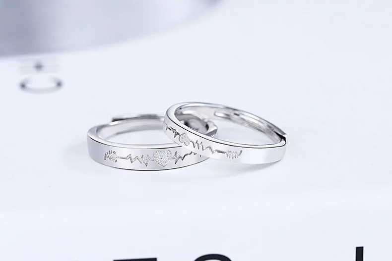 1 пара романтические Регулируемые кольца для пар|Кольца помолвки| |