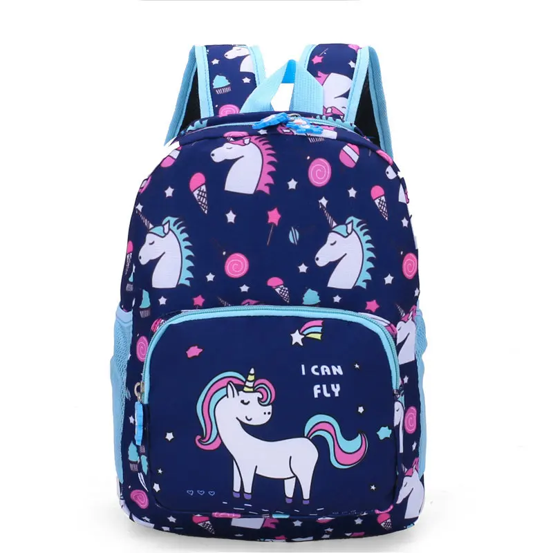  2019 New Unicorn Printed Children School Bag Cute Cartoon Kids Bags Kindergarten Backpack for Boys  - 33052213537