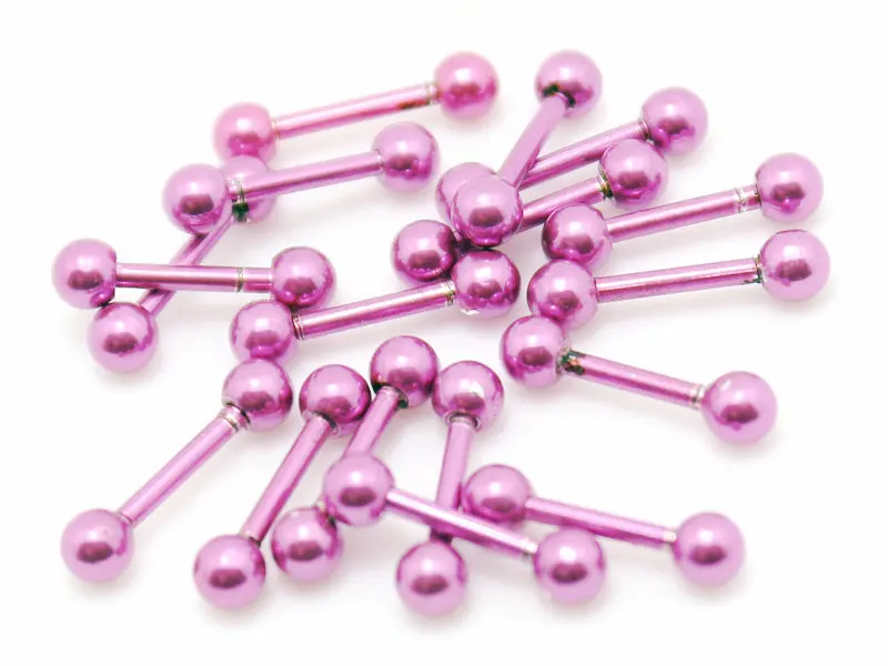 Светильник фиолетовые стальные серьги гвоздики для ушей 10 шт. 3 мм|3mm balls|tongue
