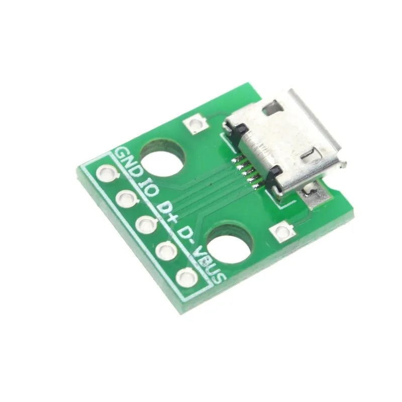MICRO USB to DIP Adapter 5pin female connector B type pcb converter pinboard 2.54