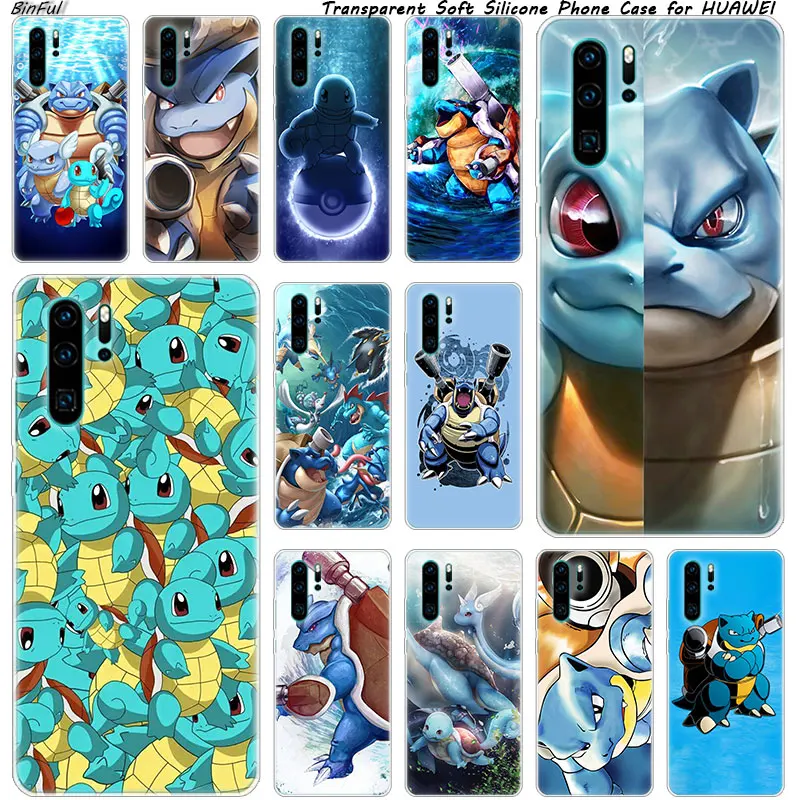 

Squirtle Pokemon Soft Silicone Phone Case for Huawei P30 P20 Pro P10 P9 P8 Lite 2017 P Smart Z Plus 2019 NOVA 3 3i Fashion Cover