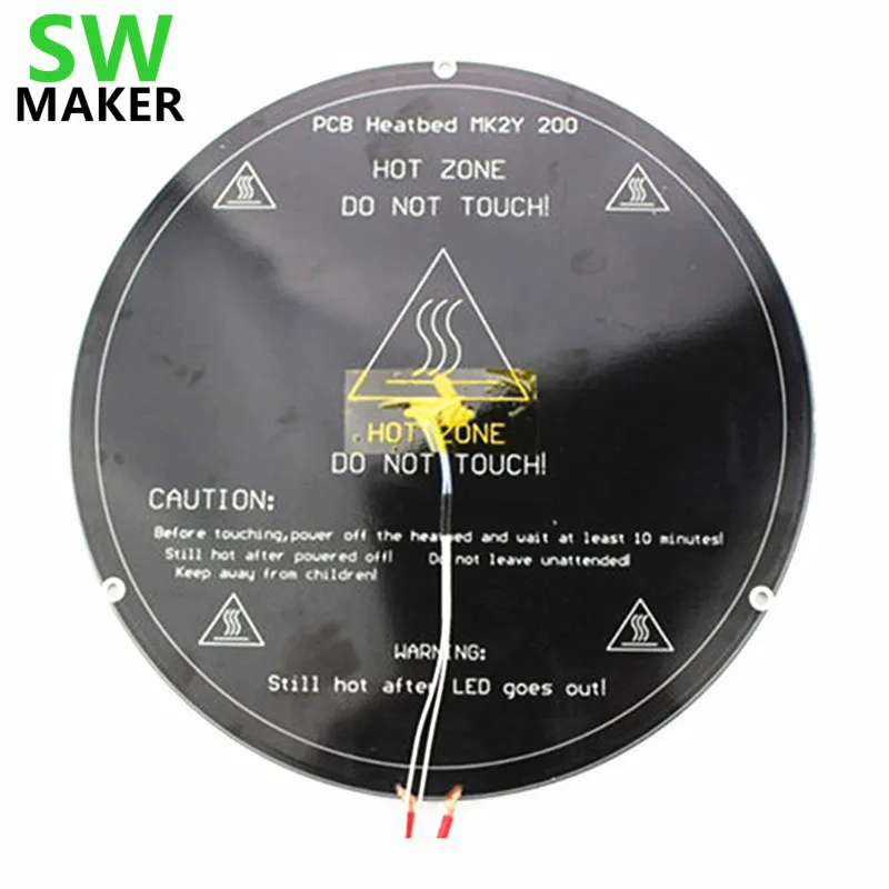  SWMAKER 3D Rostock drucker Delta Kossel 3D drucker phi Dia 220mm runde PCB beheizte bett heißer bet