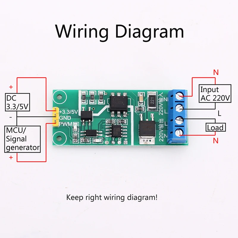 AC 220V PWM Контроллер регулятор оборотов тиристорный изолирующий модуль
