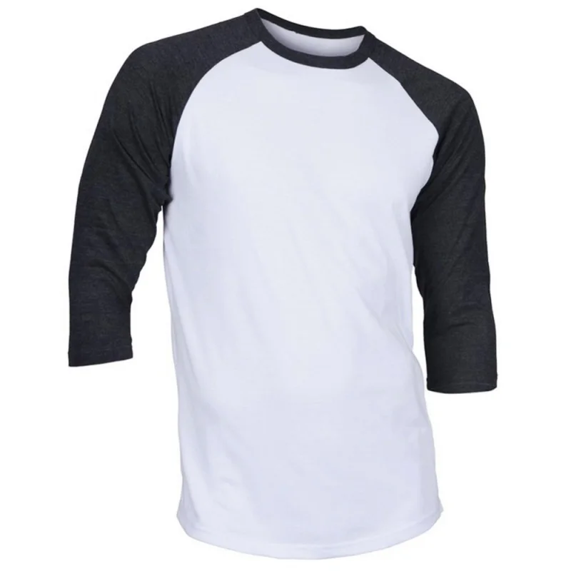 

Spring Men 3/4 Sleeve Plain T-Shirt 2018 Summer Men Tee Casual Tops Raglan Sleeve Pullovers