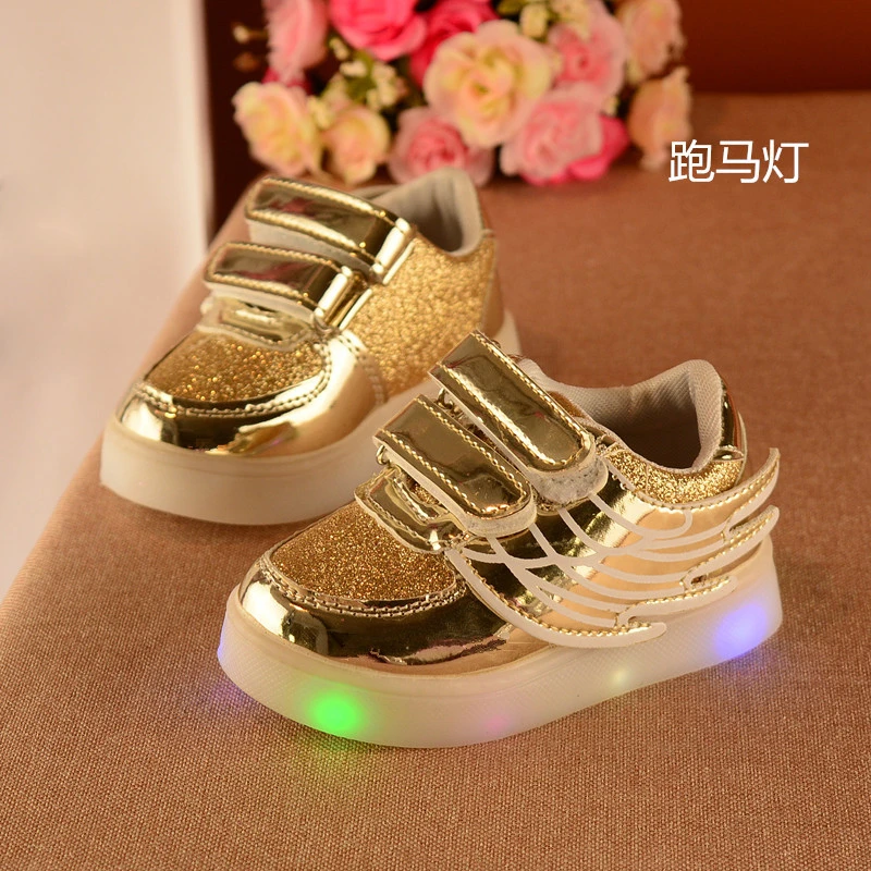 Новый LED кроссовки Дети против скольжения Спорт для маленьких мальчиков и