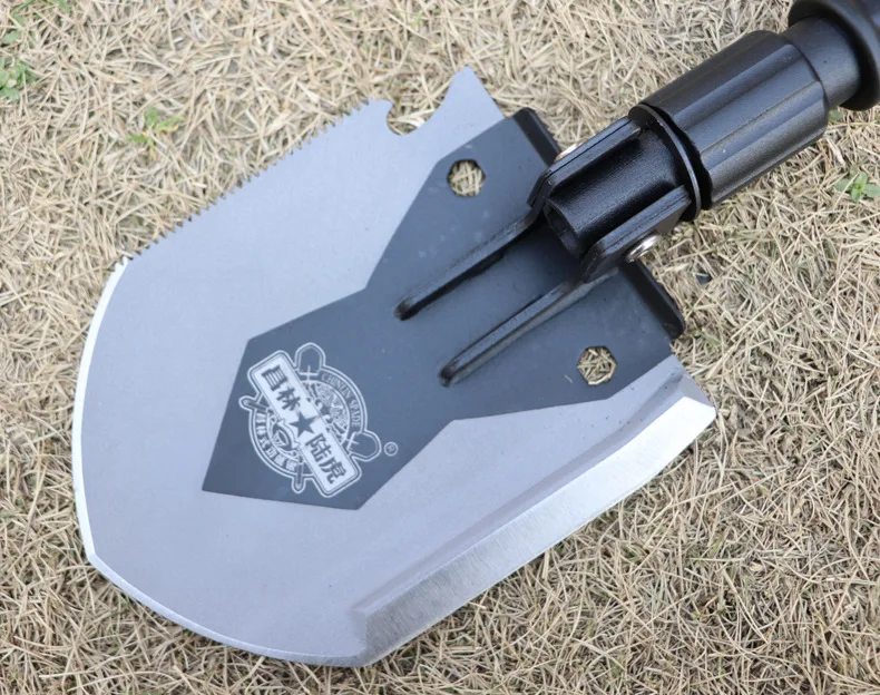 CHANGLIN Multifunctional Camping Shove Military Portable Folding Survival Spade Trowel Dibble Pick Emergency Garden Outdoor Tool