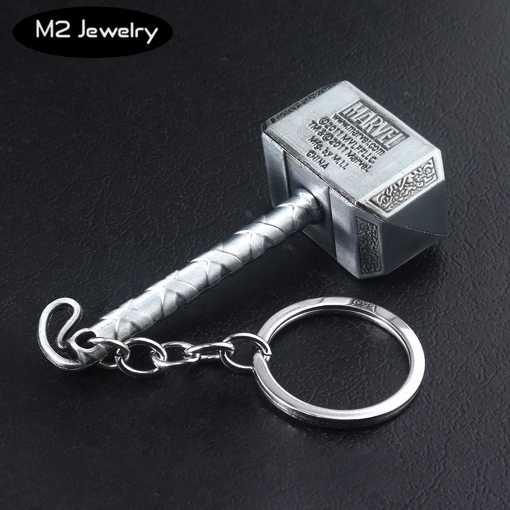 Marvel Avengers Thor's Hammer Keychain For Men Mjollnir Metal Model