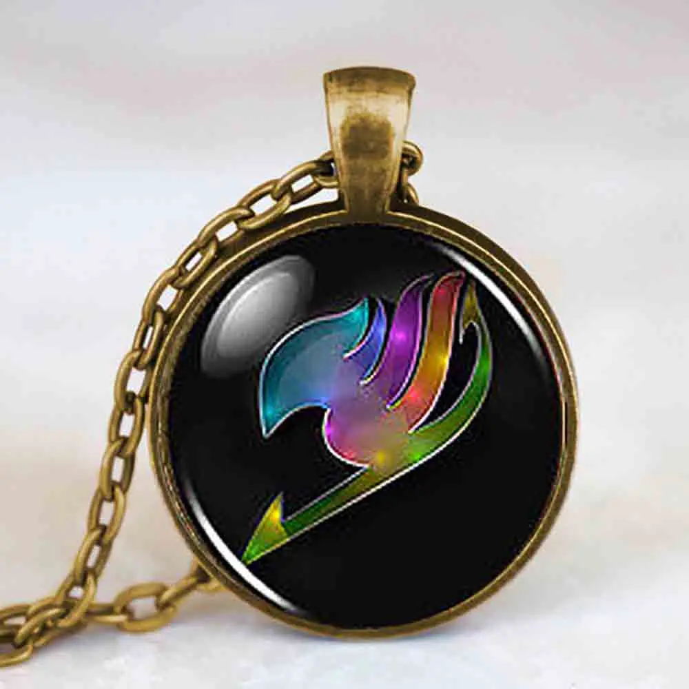 Jp Anime Fairy Tail Guild Marks Rainbow Wing Pendant Steampunk Necklace Doctor Dr Who 1pcs Lot Chain Jewelry Women Vintage Animeware Merch Online