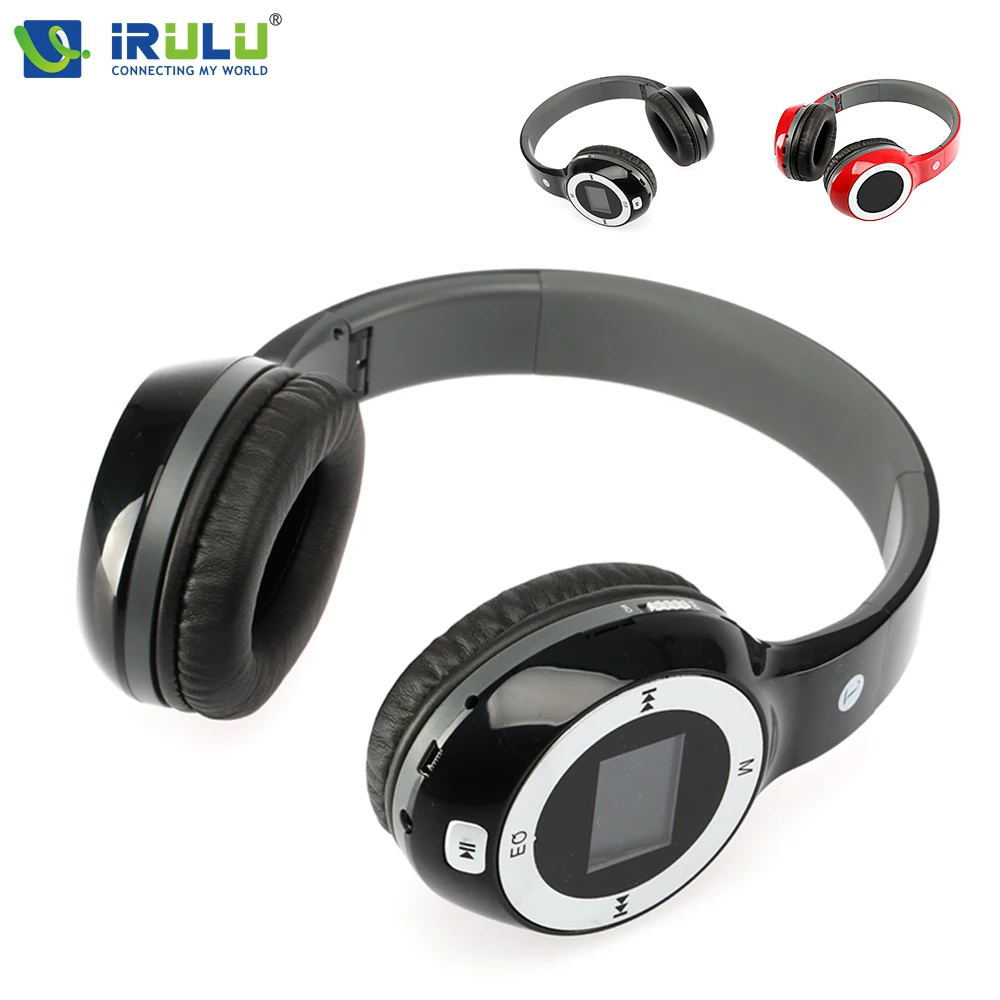 iRULU Folding Stereo Headphone Earphones Sport MP3 Player FM TF Card