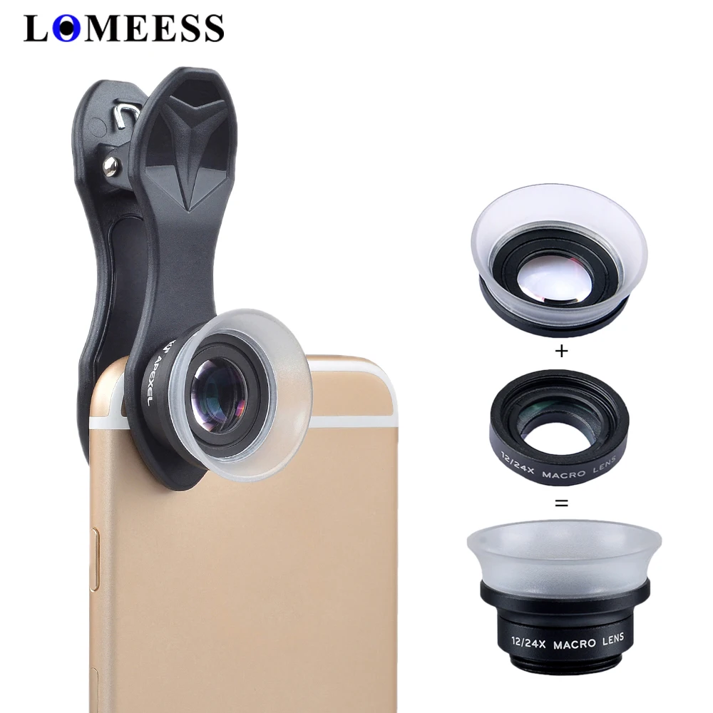 Mobile Phone Lens Super Macro 12X 24X Camera Lenses for iPhone 5S 6S