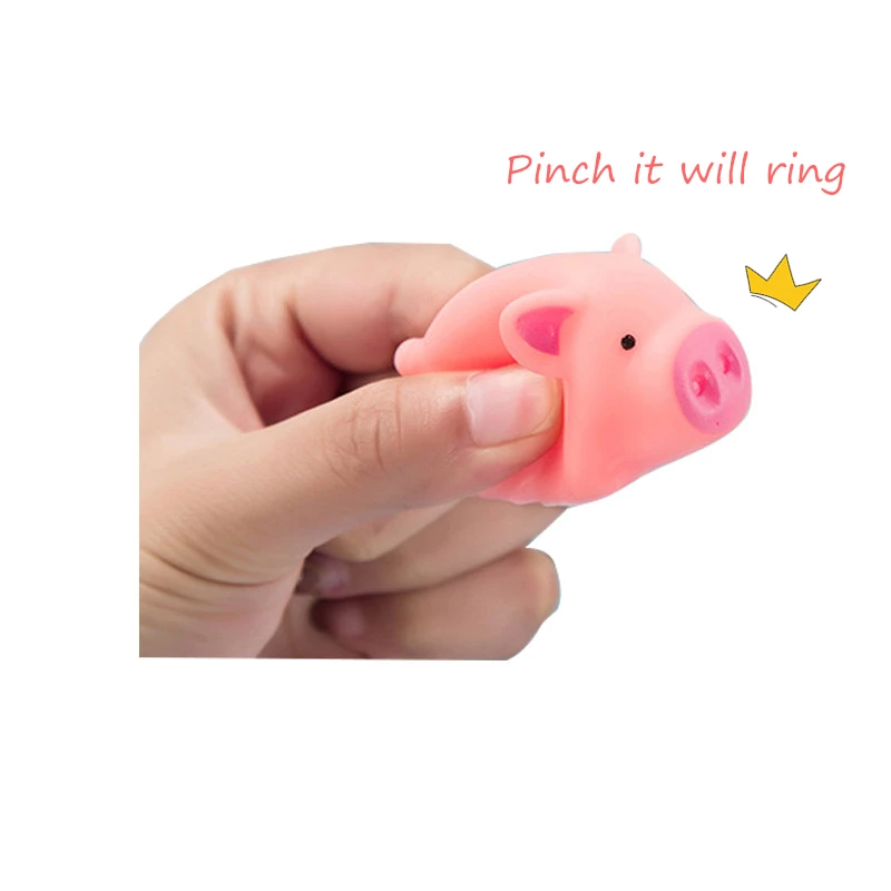 Забавные игрушки розовая кричащая резиновая свинка 1 шт. Kawaii 4 5 см пищащий пищалка