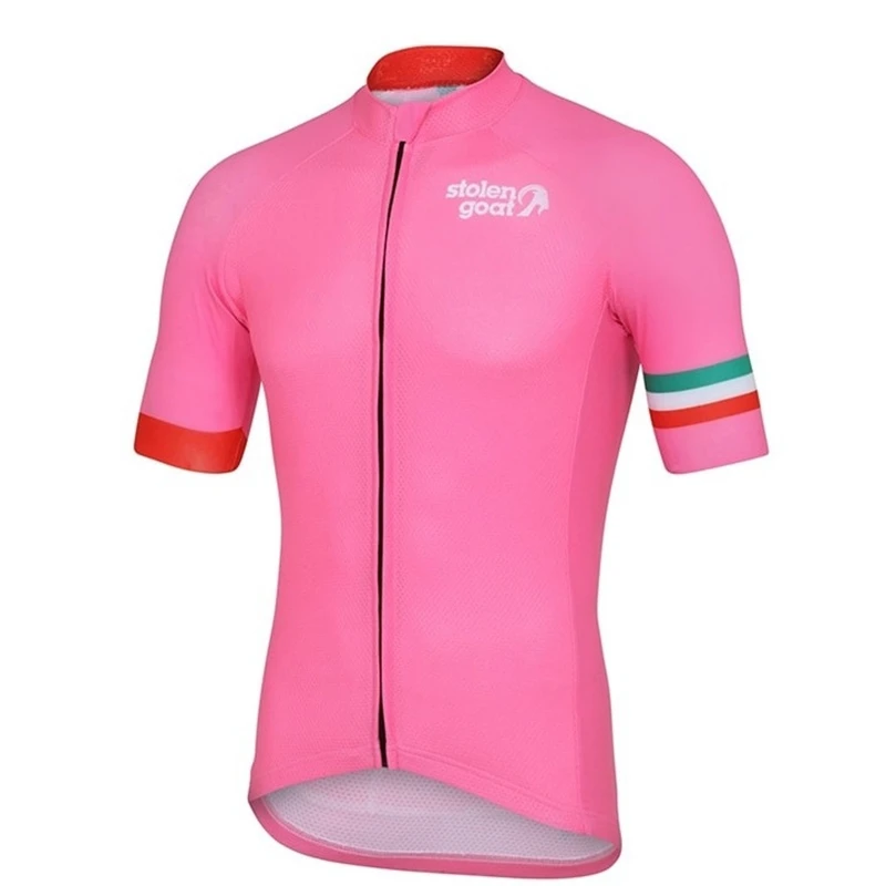 

SL Team Stolen goat Pure pink Light cycling jersey Flag short sleeve road bike racing shirt Summer Sportwear roupas de ciclismo