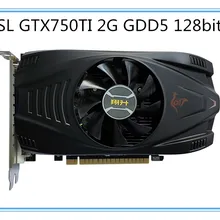 ASL GTX750TI используется видеокарта 2G GDD5 128 бит настольный компьютер игра офис для nVIDIA Geforce GT750TI Hdmi Dvi