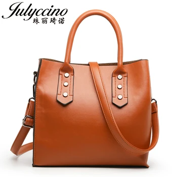

JULYCCINO Women Leather Handbags Crossbody Bags For Women Messenger Bags Famous Brands Shoulder Bag Sac a main Bolsa Travel Bag
