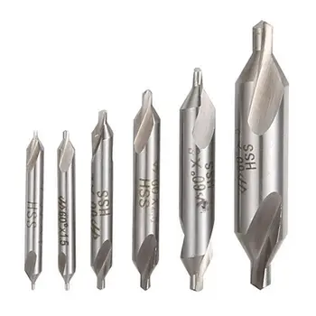 

Useful 6 PCS HSS Combined Center Drills Bit Set Countersink 60 Degree Angle 5/3/2.5/2/1.5/1 mm