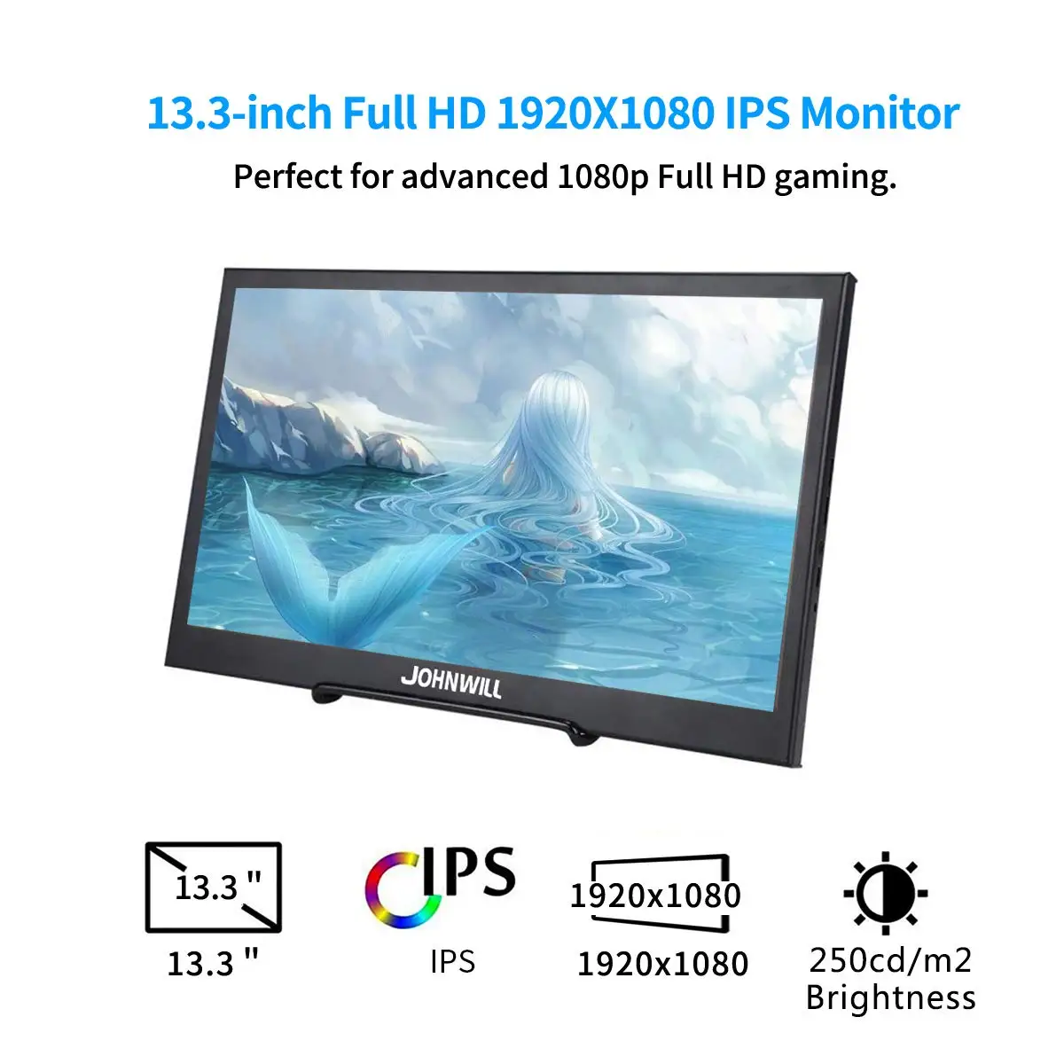  13.3 inch 2560x1440 Portable Monitor pc for PS4 Windows 7 8 10 Full HD LCD 2K HDMI IPS Screen gamin