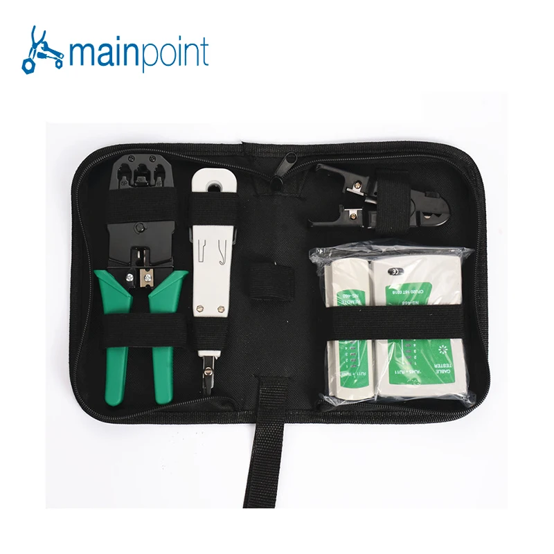 Mainpoint 4Pcs font b Network b font Combination Cable Wire Tester Crimping Cutter Punch Down Hand