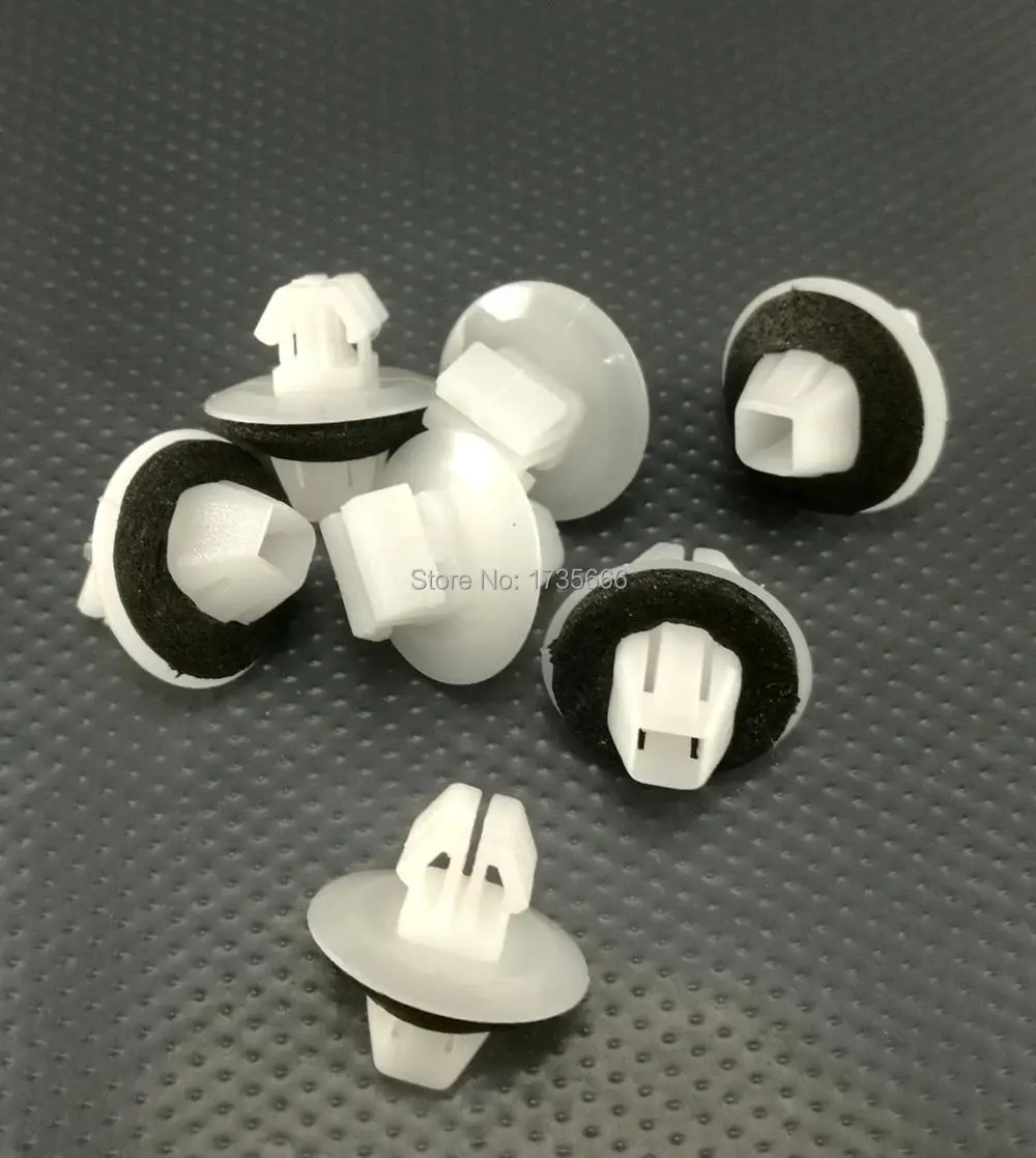 

50x White Rocker Panel Moulding Clips With Sealer fit For Suzuki SX4 Grand Vitara For TOYOTA YARIS