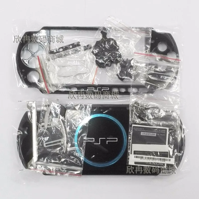 Сменный Чехол для игровой консоли PSP 3000 полностью черный корпус с набором кнопок |