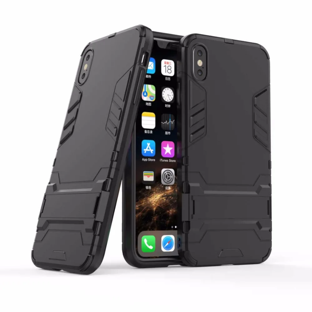 

For iphone X XR XS Max 6 6S 5 5S SE 7 8 Case shockproof Armor Cover For iphone 7 8 6 6S Plus Luxury Hybrid Silicone Case Cover