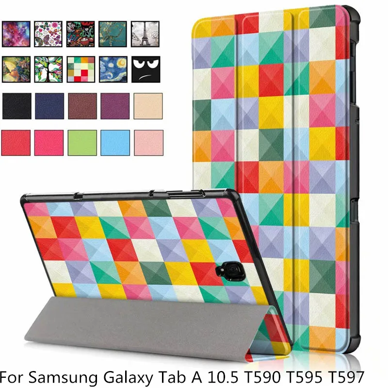 

2019 New Ultra Slim Magnet Smart Case For Samsung Galaxy Tab A 10.5 T590 T595 T597 SM-T590 SM-T595 Tablet Stand Cover