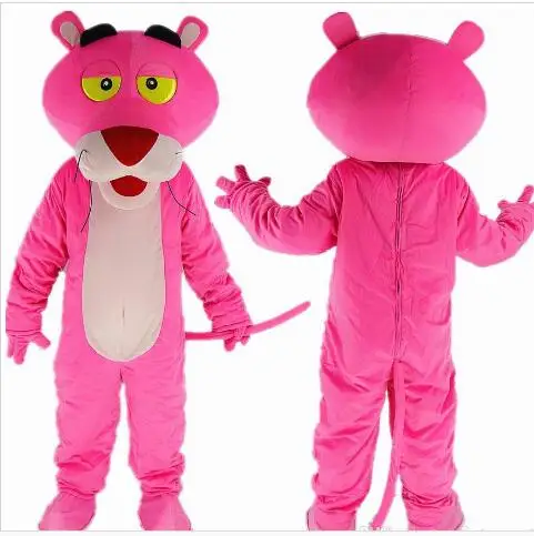 

Top Selling The Pink Panther Leopard Mascot Costume Leopard Cartoon Costume fancy party Dress of Adult children Size factory