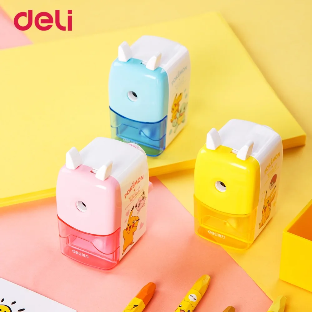 Deli Автоматическая Механическая точилка для карандашей pokemon детей kawaii pikachu