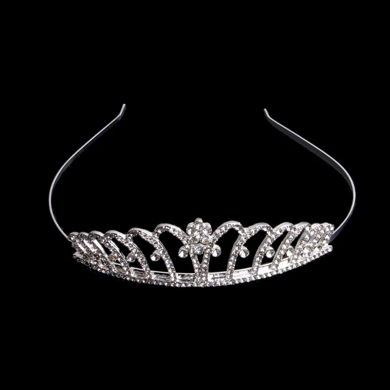 Женские хрустальные стразы, корона, тиара, повязка на голову для невесты, подружки невесты, Свадебная вечеринка, gai - Окраска металла: Silver 4