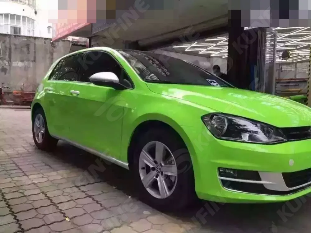 Автомобильный Стайлинг обертывание глянцевая зеленая Автомобильная виниловая пленка стикер машина без воздушных пузырей для автомобиля 1,52*20 м/рулон