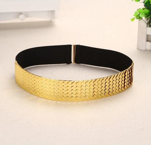 gold sequin belt