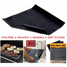 1 шт., 2 шт./партия, коврик для барбекю гриля, многоразовый антипригарный коврик для приготовления барбекю, коврики для выпечки, простыни, фольга, принадлежности для барбекю 33*40 см, толщина 0,2 мм