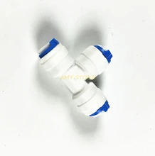 1/4 "OD צינור qucik חיבור שווה טי T RO מים מחבר אבזרי חיבור אקווריום RO מים מסנן אוסמוזה הפוכה מערכת(China)