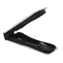 Мужской Дорожный прямой бритвенный станок, чехол с двумя краями для бритья бороды, имитация кожи, защитный чехол для бритвы, ножа, держатель