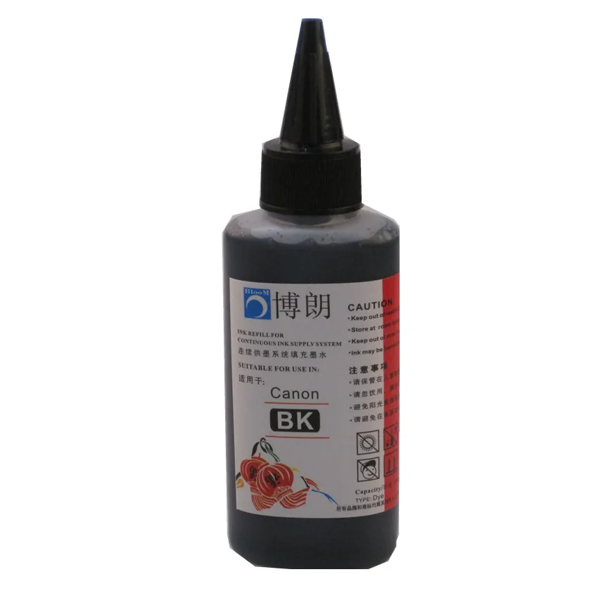 

BLOOM Universal dye ink 100ML Compatible Refill Ink for canon all Inkjet Printer Dedicated color black use ciss ink cartridge