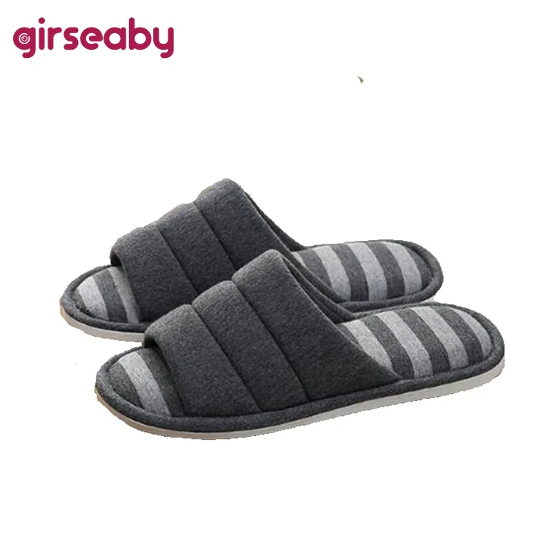 

Girseaby plush Slippers Women unisex house floor Shoes cotton couples slippers Mules Shoes Woman indoor soft Flats F476