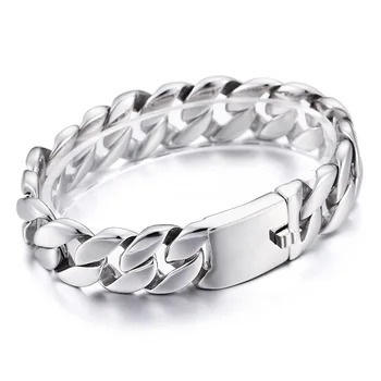 

Titanium Steel Bracelet Punk Glossy Steel Men's Bracelet Does Not Change Color
