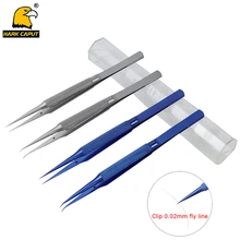 Прецизионный пинцет из титанового сплава, электроника, летающая линия, щипцы для отпечатков пальцев, ремонтные зажимы, компоненты медного провода, инструменты для сбора