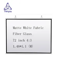 Thinyou Matte White Fabric Fiber Glass font b Projector b font Screen 72 inch 4 3