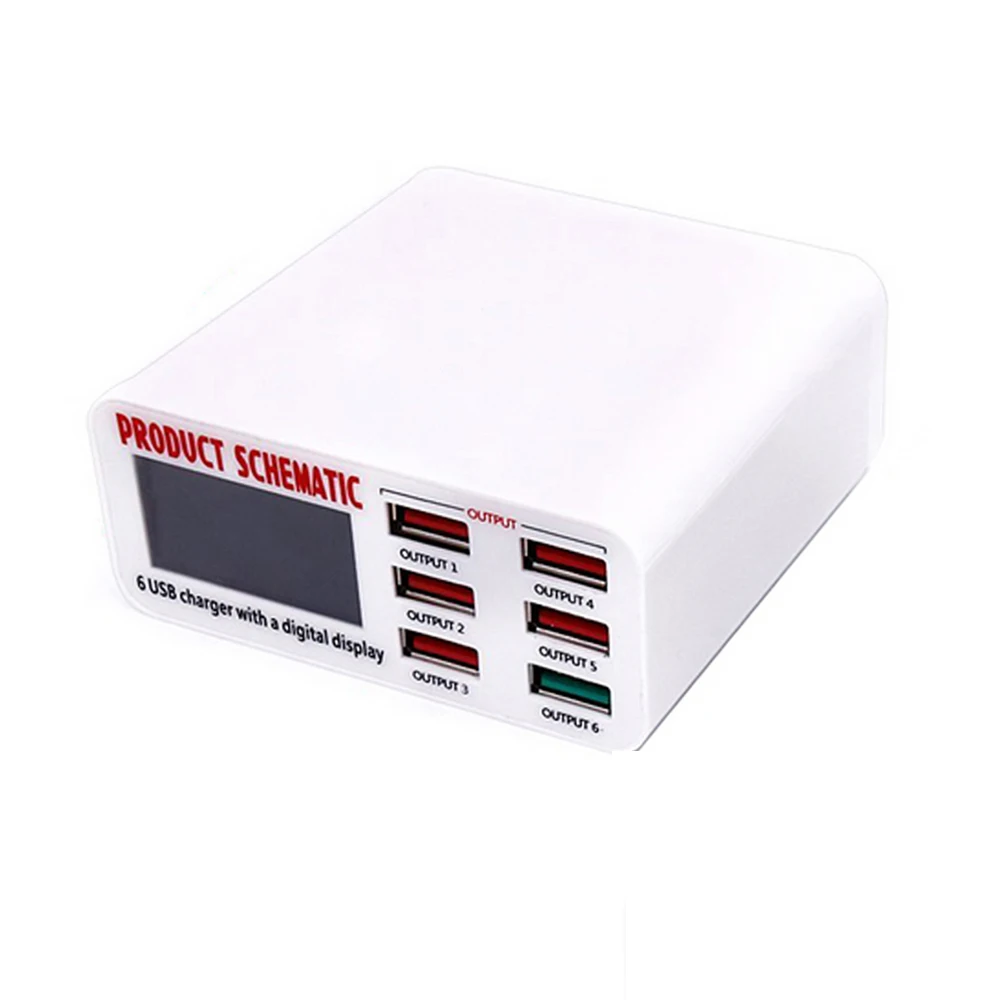 Goede Hot Quick Charge 3.0 6 Poort 8A USB Desktop Charger Adapter Hub Multi Port USB (US Plug)
